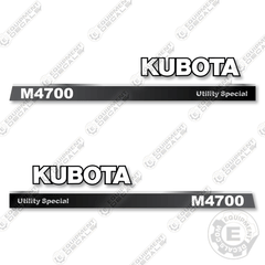 Fits Kubota M4700 Decal Kit Tractor (Utility Special)
