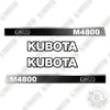 Image of Fits Kubota M4800 SU Decal Kit Tractor