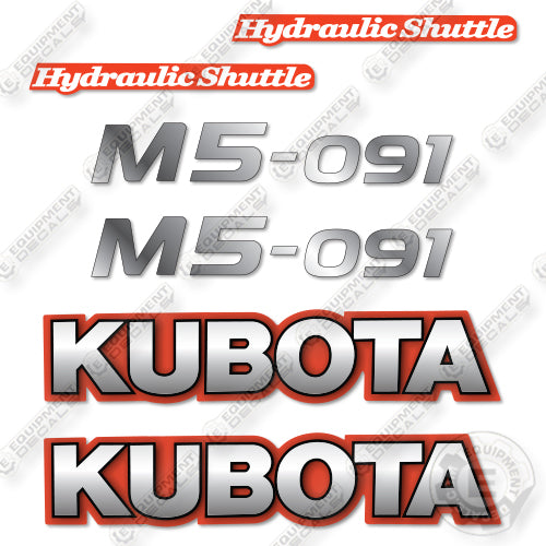 Kubota M5-091 Decal Kit Utility Tractor - Aftermarket Kit