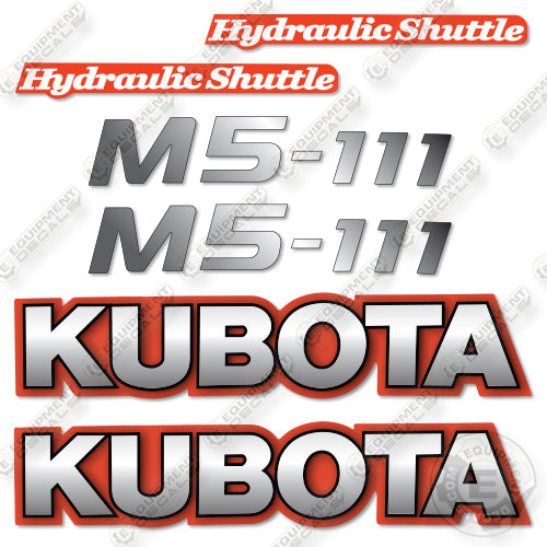 Fits Kubota M5-111 Decal Kit Tractor