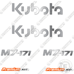 Fits Kubota M7-171 Premium KVT Decal Kit Tractor -New Style