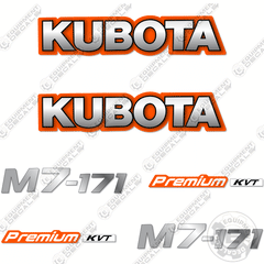 Fits Kubota M7-171 Premium KVT Decal Kit Tractor -Old Style