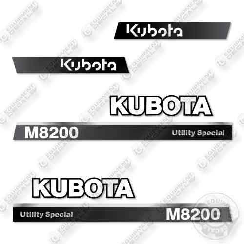 Fits Kubota M8200 Utility Special Decal Kit Tractor
