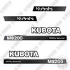 Image of Fits Kubota M8200 Utility Special Decal Kit Tractor
