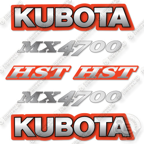 Fits Kubota MX4700 Decal Kit Tractor
