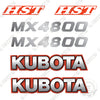 Image of Fits Kubota MX4800 HST Decal Kit Tractor