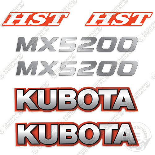 Fits Kubota MX5200 HST Decal Kit Tractor
