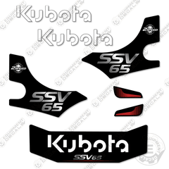 Fits Kubota SSV65 Decal Kit Skid Steer (2022+)