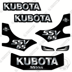 Fits Kubota SSV65 Decal Kit Skid Steer - CUSTOM BLACK