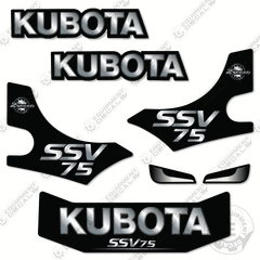 Fits Kubota SSV75 Decal Kit Skid Steer - CUSTOM BLACK