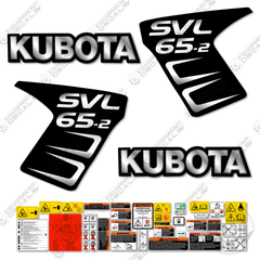 Fits Kubota SVL 65-2 Skid Steer Decal Kit - CUSTOM SILVER