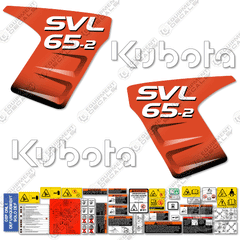 Fits Kubota SVL 65-2 Skid Steer Decal Kit - New Style!