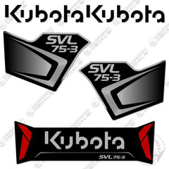 Fits Kubota SVL 75-3 Track Loader Decal Kit - Custom Black