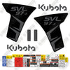 Image of Fits Kubota SVL 97-2 Decal Kit Track Loader - CUSTOM BLACK & DARK GREY!