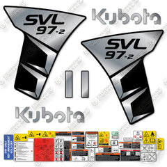Fits Kubota SVL 97-2 Decal Kit Track Loader - CUSTOM BLACK!