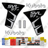 Image of Fits Kubota SVL 97-2 Decal Kit Track Loader - CUSTOM BLACK &  GREY!