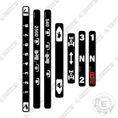 Machine Control Decals Fits Kubota Tractor Drill Lever Decal Kit – Equipment Decals