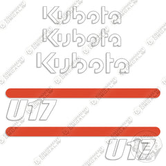 Kubota U17 Decal Kit Mini Excavator (New Style)