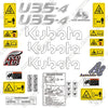 Image of Fits Kubota U35-4 Decal Kit Mini Excavator (New Style)