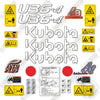 Image of Kubota U36-4 Decal Kit Excavator - Aftermarket Kit