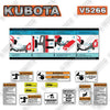 Image of Fits Kubota V5266 Decal Kit Sweeper