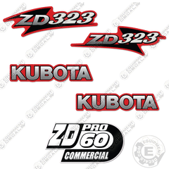 Fits Kubota ZD323 Decal Kit Mower