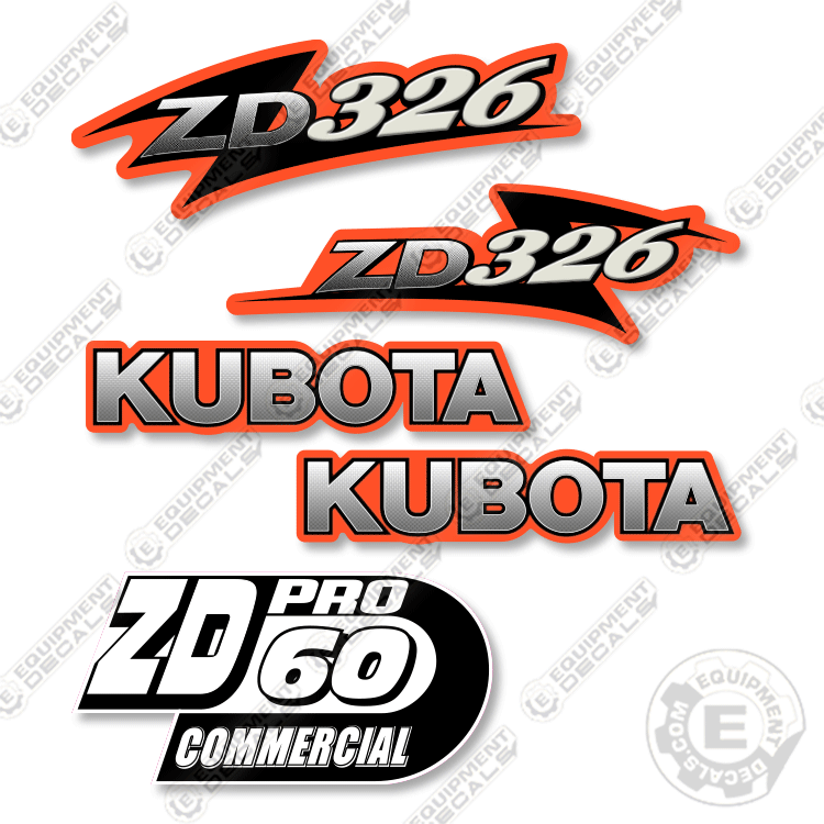 Fits Kubota ZD326 Decal Kit Mower