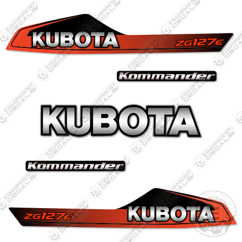 Fits Kubota ZG127E Decal Kit Mower