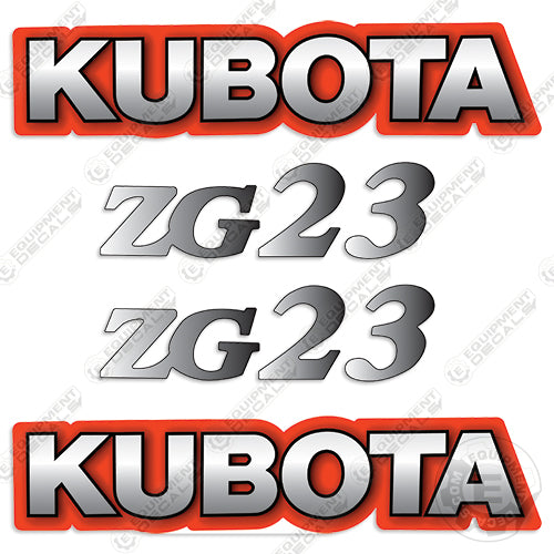 Fits Kubota ZG23 Decal Kit Mower