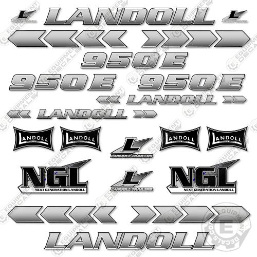 Fits Landoll 950E Decal Kit Trailer (3M REFLECTIVE VINYL!)