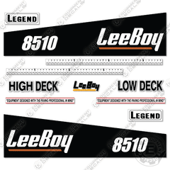 Fits LeeBoy 8510 Decal Kit Asphalt Paver (Black Version)