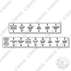 Leeboy 8510 Hydraulic Spool Controls Decal Kit Paver - Aftermarket Kit