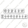 Image of Leeboy 8510 Hydraulic Spool Controls Decal Kit Paver - Aftermarket Kit