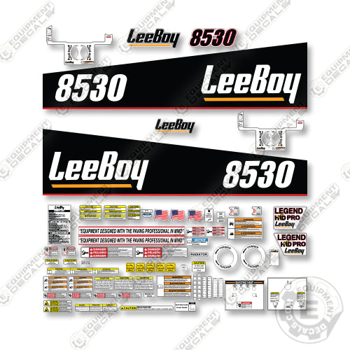 LeeBoy 8530 Decal Kit Paver - Aftermarket Kit