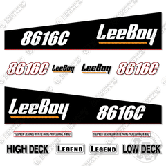 Fits LeeBoy 8616C Decal Kit Asphalt Paver
