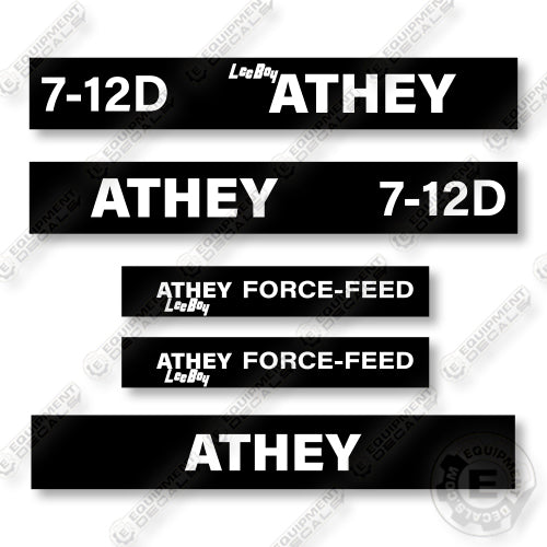 LeeBoy Athey 7-12D Decal Kit Force Feed Loader - Aftermarket Kit