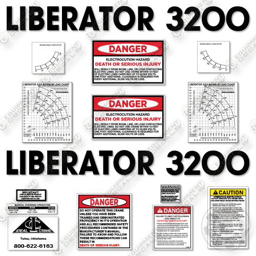 Fits Liberator 3200 Decal Kit Crane
