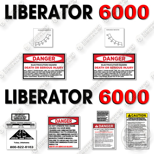 Fits Liberator 6000 Decal Kit Crane