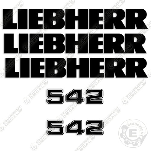 Fits Liebherr 542 Decal Kit Wheel Loader