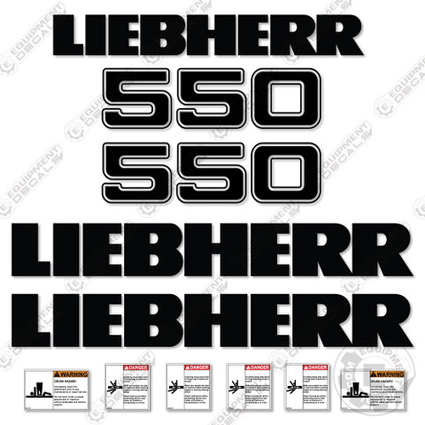 Fits Liebherr 550 Decal Kit Wheel Loader