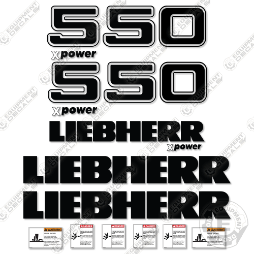 Fits Liebherr 550 XPower Decal Kit Wheel Loader – Equipment Decals