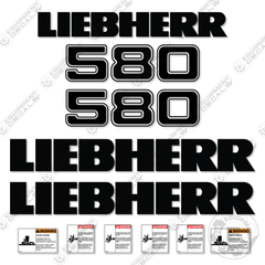 Fits Liebherr 580 Decal Kit Wheel Loader