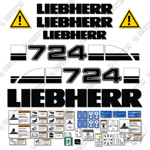 Fits Liebherr 724 Decal Kit Dozer