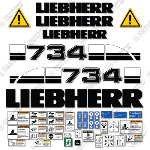 Fits Liebherr 734 Decal kit Dozer