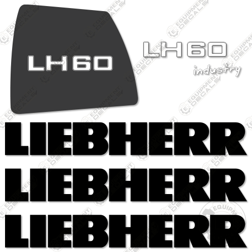 Material Handler Sticker Fits Liebherr LH60 Decal Kit Material Handler – Equipment Decals
