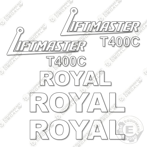Liftmaster Royal T400C Decal Kit Forklift - Aftermarket Kit