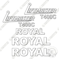 Liftmaster Royal T400C Decal Kit Forklift - Aftermarket Kit