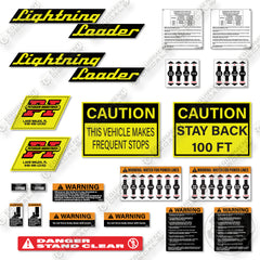 Fits Lightning Loader TL3 Decal Kit Trash Truck Loader