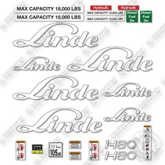Fits Linde H80 Decal Kit Forklift