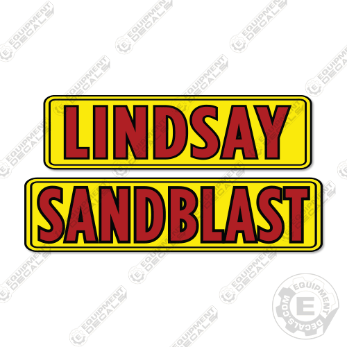 Fits Lindsay 200E Decal Kit Sand Blaster – Equipment Decals